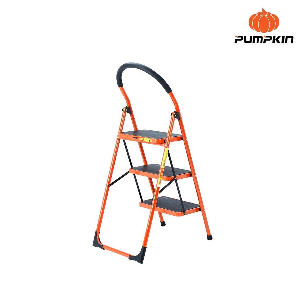 Pumpkin บันไดพับได้ 3ขั้น 4ขั้น บันไดเหล็ก แบบมีมือจับ บันไดอเนกประสงค์ บันได รุ่น PTT-SE3 และ 4ขั้น รุ่น PTT-SE4 พัมคิน