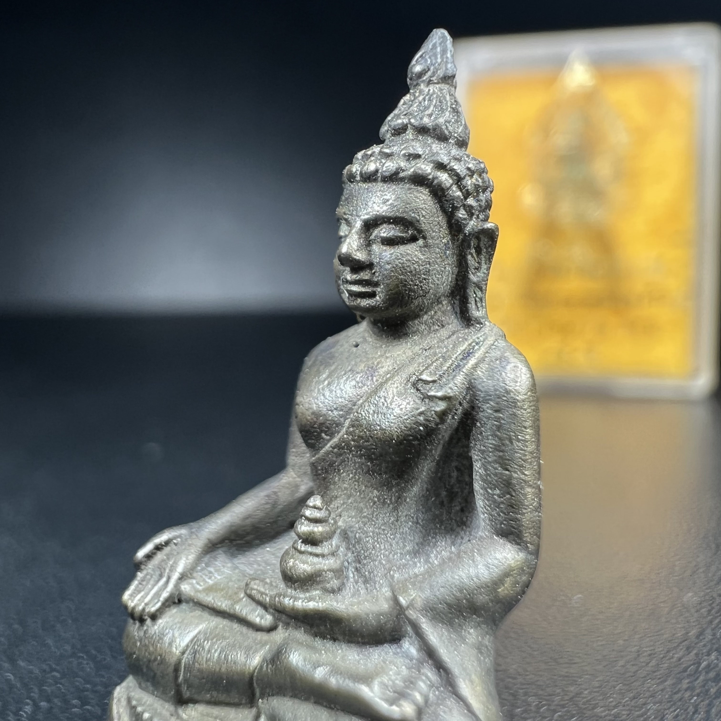 พระกริ่งไพรีพินาศ ภปร. รุ่นแรกของประเทศไทย วัดปทุมวนาราม ปี2535 เนื้อนวโลหะ นิยม งดงามกล่องครบ (ในหลวงรัชกาลที่9เสด็จเททอง)(1ใน3000องค์)หายาก