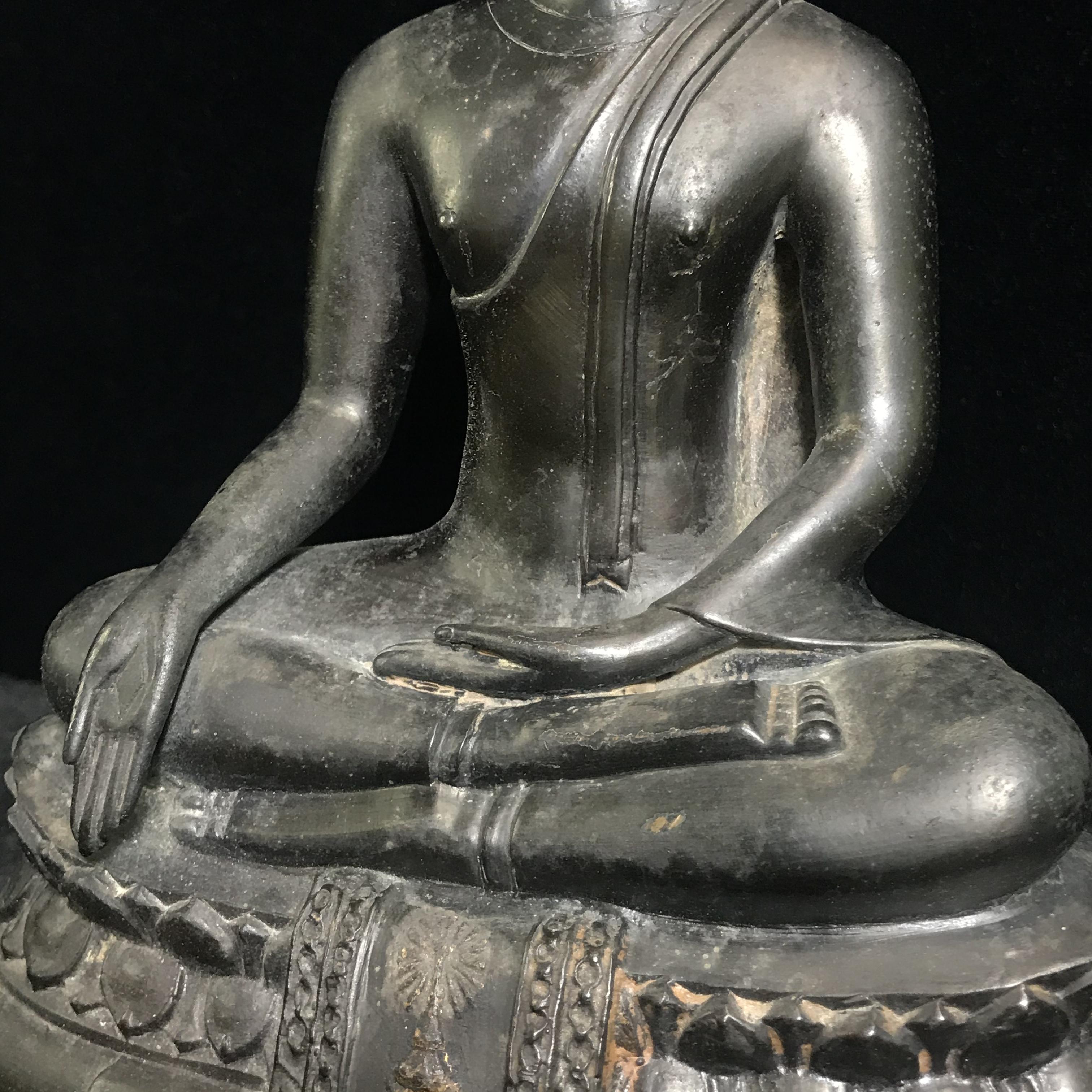 พระพุทธรูปบูชา ภปร. วัดบวรนิเวศวิหาร ปี2508 บล็อกดินไทย หน้าตัก5นิ้ว(ที่สุดของพระบูชา ภปร วัดบวร)