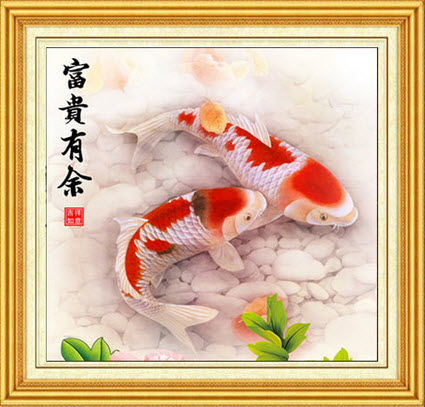 ดอกโบตั๋นและปลาคราฟ (เซ็ตละ 2000 บาท 1 เซ็ตมี 3 รูป)