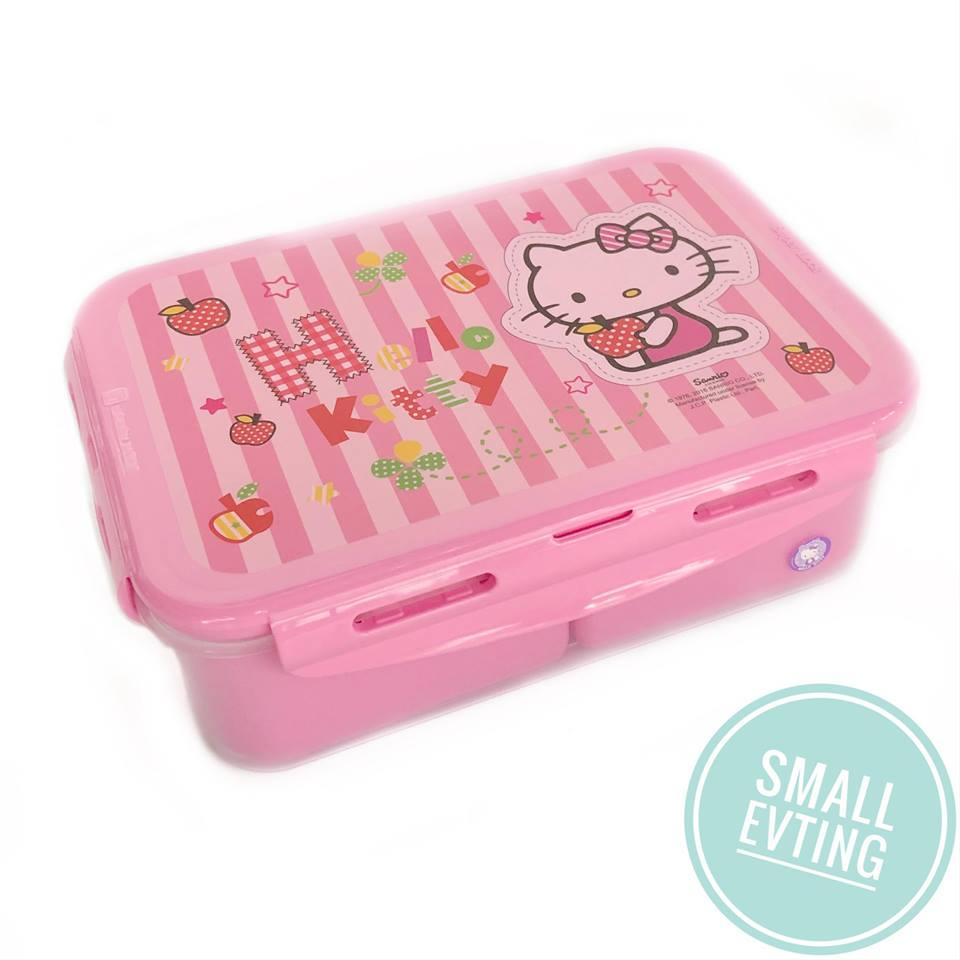 Small Evting กล่องใส่อาหาร กล่องข้าว Super Lock 6115 -3 ลายคิตตี้ hello kitty จำนวน 1 ใบ กล่องอาหาร กล่องใส่ข้าว