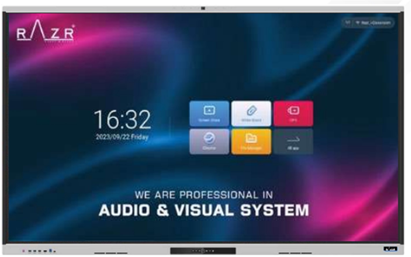 Interactive Flat Panel (จออัจฉริยะ) ขนาด 100 นิ้ว ยี่ห้อ Razr รุ่น P-100S ออกใบกำกับภาษีได้ ประกัน 2 ปี แบบ onsite