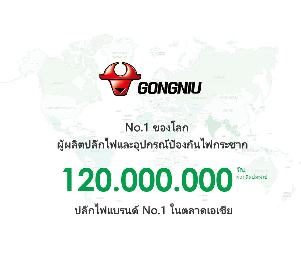 GONGNIU ปลั๊กพ่วง ปลั๊กไฟ มอก. แบบ 1สวิตซ์ 10A กงหนิว