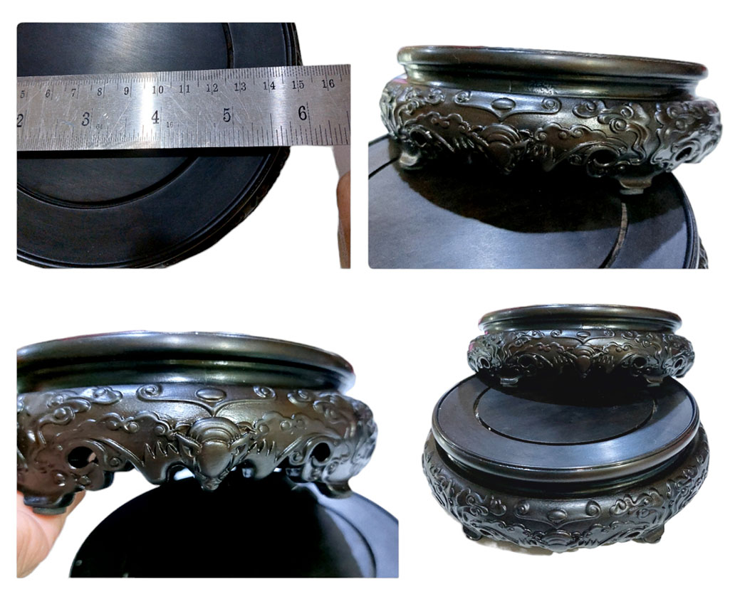 กี๋หรือฐานไม้สไตล์จีน ลาย5ค้างคาว