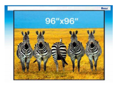 จอรับภาพโปรเจคเตอร์ แบบมอเตอร์ไฟฟ้า ยี่ห้อ Razr (เรซน์) ขนาด 96x96 นิ้ว