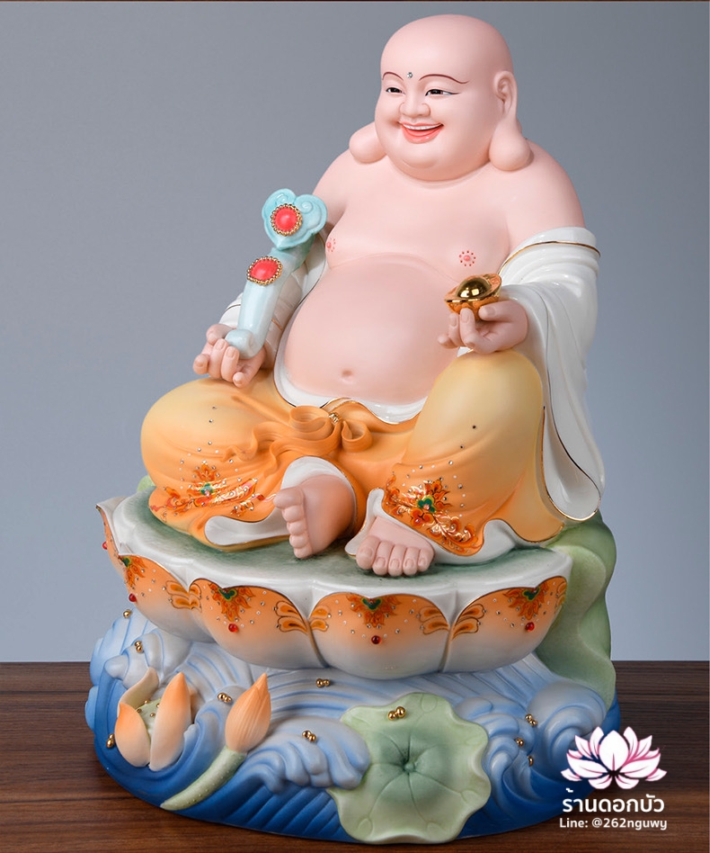 พระพุทธเจ้า (พระยูไล) พระโพธิสัตว์กวนอิม (กวนอิมผ่อสัก) พระกษิติครรภโพธิสัตว์ (ตี่จั่งอ๊วงผ่อสัก) และพระศรีอริยเมตไตรย (หมีเล่อฝอ) ขนาด 12/16/19 นิ้ว