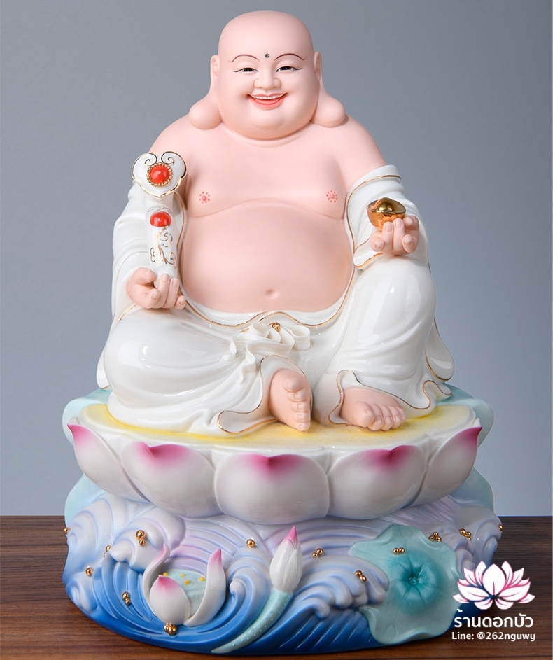 พระพุทธเจ้า (พระยูไล) พระโพธิสัตว์กวนอิม (กวนอิมผ่อสัก) พระกษิติครรภโพธิสัตว์ (ตี่จั่งอ๊วงผ่อสัก) และพระศรีอริยเมตไตรย (หมีเล่อฝอ) ขนาด 12/16/19 นิ้ว