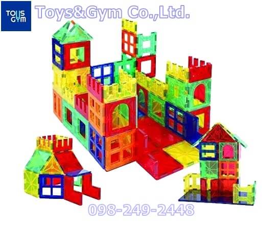 ของเล่นเด็ก ชุดบล็อคประกอบแม่เหล็ก 108 ชิ้น ตัวต่อแม่เหล็ก