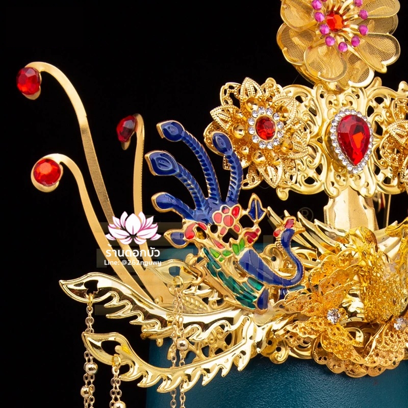 หมวกเทพเจ้าฝ่ายหญิง หมวกเทพนารี หมวกเทวนารี หมวกพระโพธิสัตว์กวนอิม หมวกพระจีน หมวกกิมซิ้น