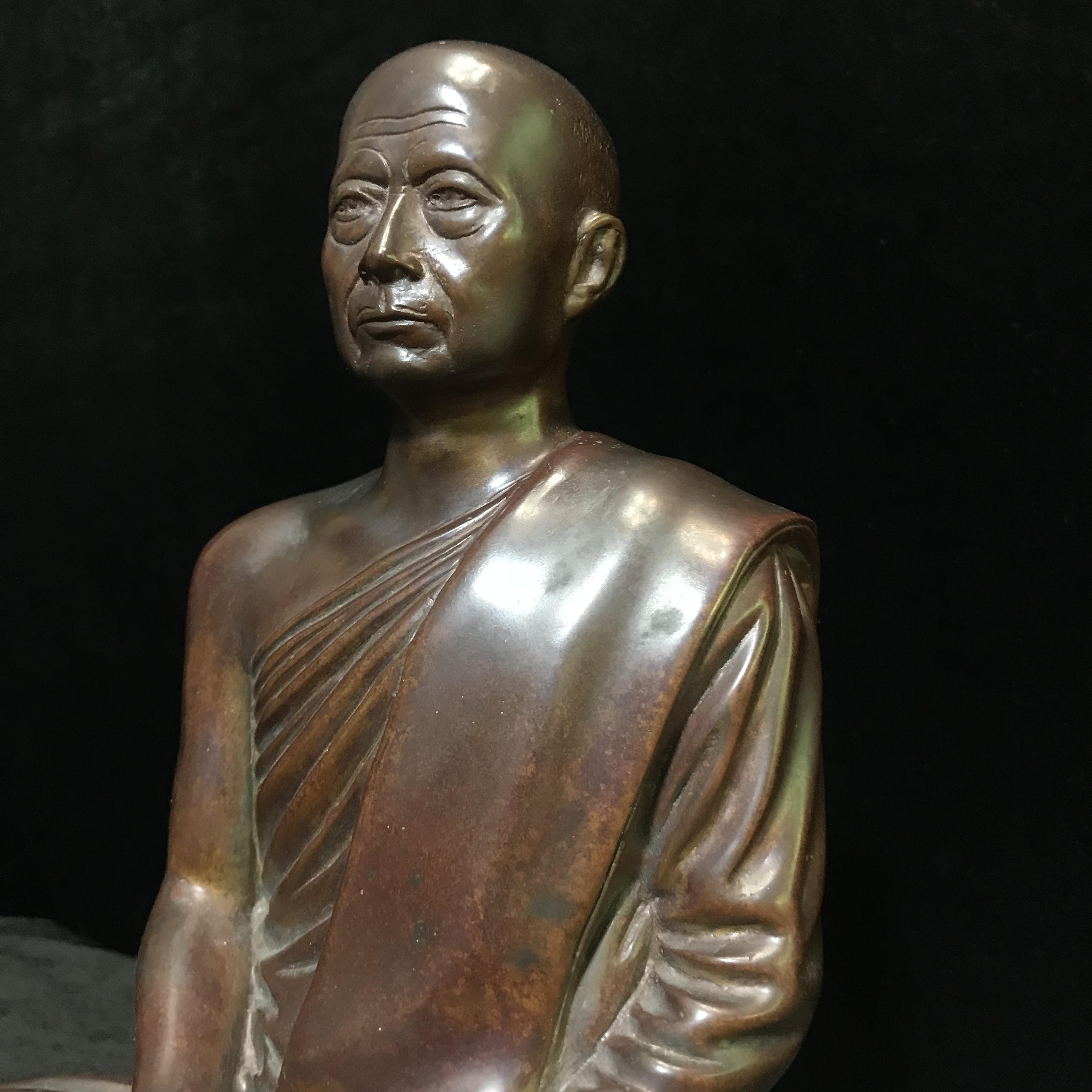 พระบูชารูปเหมือนสมเด็จพุทธโฆษาจารย์(เจริญ ญาณวโร) วัดเทพศิรินทราวาส หน้าตัก 5 นิ้ว พ.ศ.2495