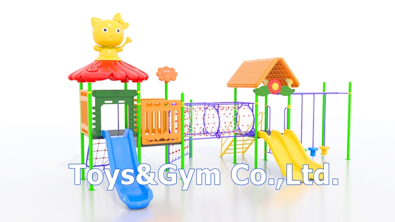 เครื่องเล่นสนามกลางแจ้ง ชุด Funny Kitty House