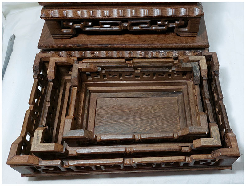 กี๋หรือฐานไม้สไตล์จีน สี่เหลี่ยมผืนผ้า มี3ขนาด หลายราคา ราคาเริ่ม