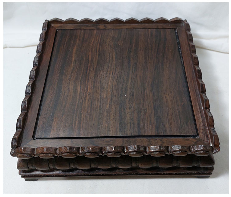 กี๋ ฐานบัว ฐานพระ สไตล์จีน สี่เหลี่ยมจัตุรัส ท๊อป19cm