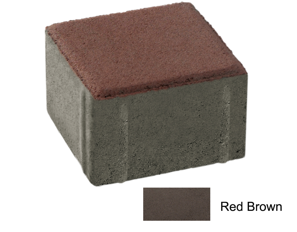 บล็อกปูพื้น เอสซีจี รุ่นศิลาเหลี่ยม (แพค) ขนาด 10X10X6 ซม. สีน้ำตาลเข้ม