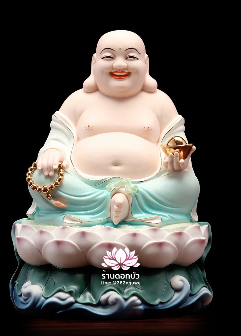 พระพุทธเจ้า (พระยูไล) พระโพธิสัตว์กวนอิม (กวนอิมผ่อสัก) พระกษิติครรภโพธิสัตว์ (ตี่จั่งอ๊วงผ่อสัก) และพระศรีอริยเมตไตรย (หมีเล่อฝอ) ขนาด 12/16 นิ้ว