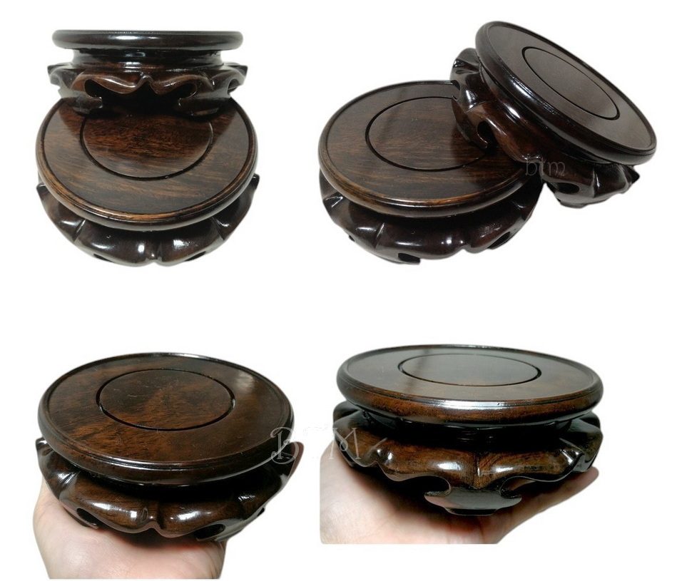 กี๋หรือฐานไม้สไตล์จีน หน้าท๊อปกลม--BPT215