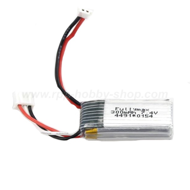 แบตเตอรี่ 300mAh 7.4V (ปลั๊กขาว)