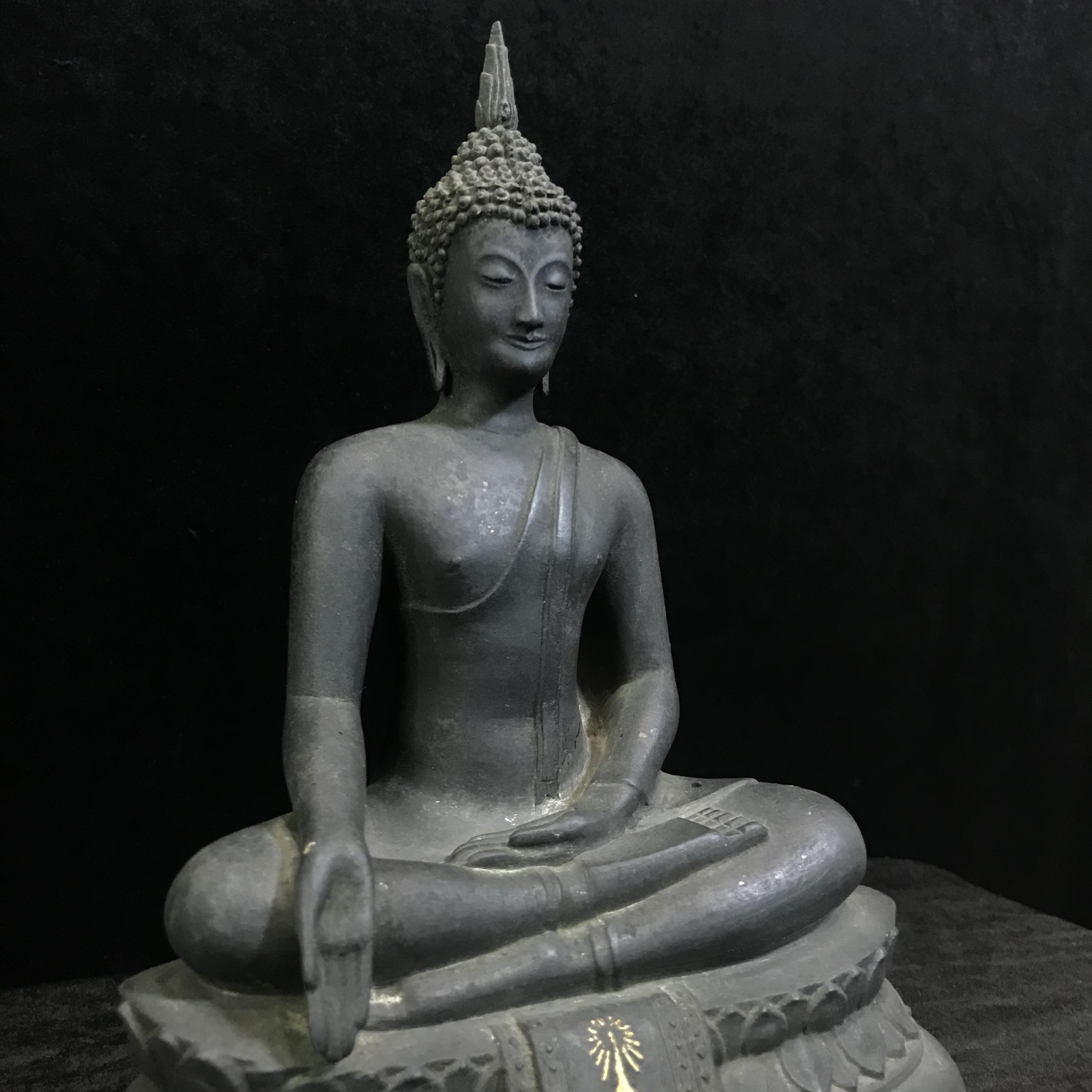 พระพุทธรูปบูชา ภปร ปี2508 วัดบวรนิเวศวิหาร บล็อกหนังไก่ หน้าตัก5นิ้ว(ที่สุดของพระบูชา ภปร วัดบวร)