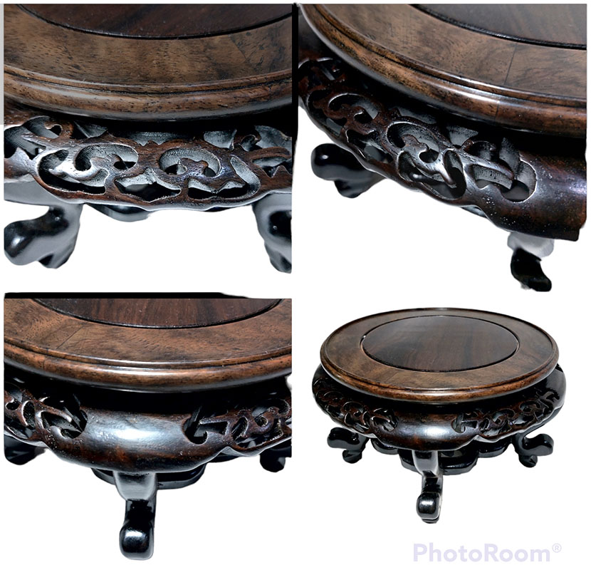 กี๋หรือฐานไม้สไตล์จีน ท๊อป 22.5cm