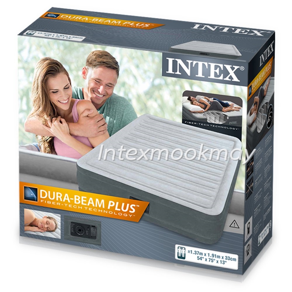 Intex 67770 Comfort-Plush QueenSize ที่นอนรุ่นขายดี ปั๊มลมในตัว ขนาด 5 ฟุต รุ่นใหม่