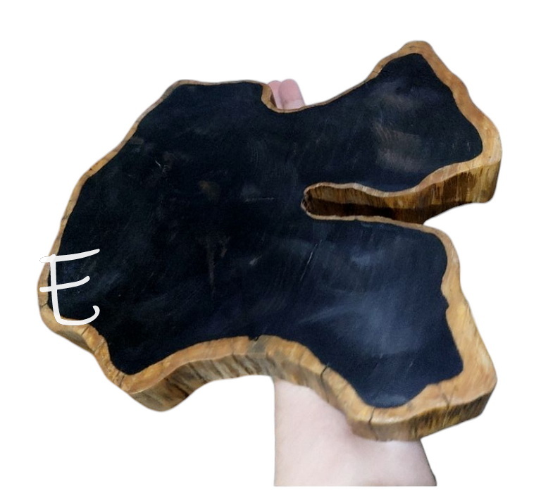 ฐานไม้มะเกลือแอฟริกันหนา3cm รูปแบบธรรมชาติ-BPT280-