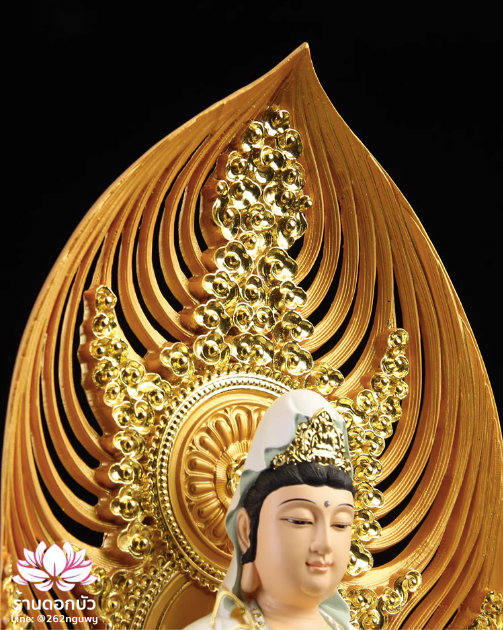 พระพุทธเจ้า (พระยูไล) พระโพธิสัตว์กวนอิม (กวนอิมผ่อสัก) พระมหาสถามปราปต์โพธิสัตว์ (ไต่ซีจี่ผ่อสัก) ปางยืนบนดอกบัว ขนาด 12/16/19/26/36 นิ้ว