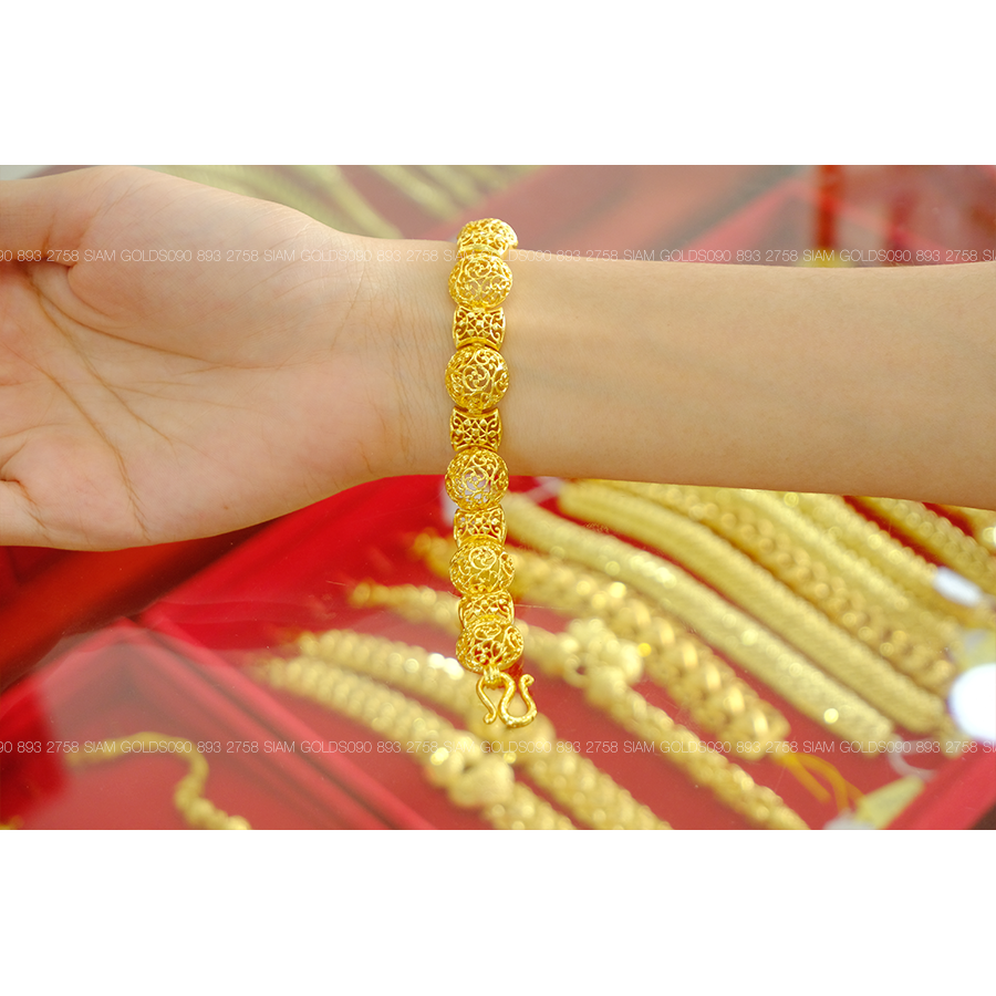 สร้อยข้อมือ โชปองค์ฉลุลาย 2 บาท รหัส 980