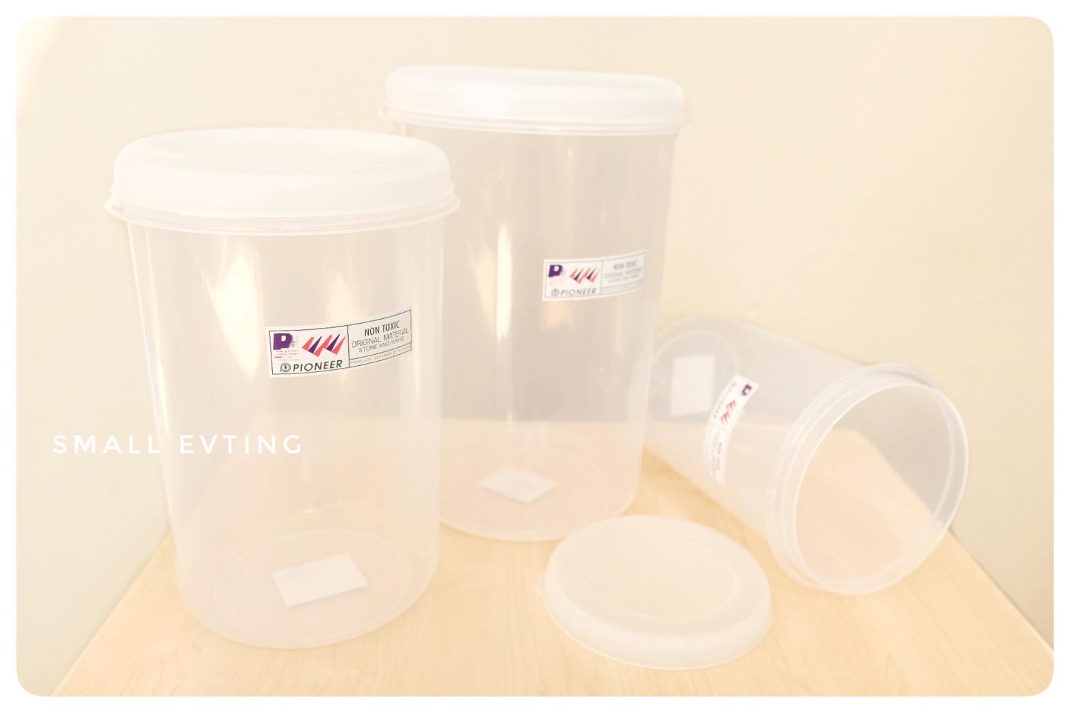 Small Evting ขวดโหล พลาสติก No.3006XL ความจุ 9500 ml สีใส ปลอดภัยสำหรับใส่อาหาร ใส่เครื่องดื่ม กล่องบรรจุอาหาร