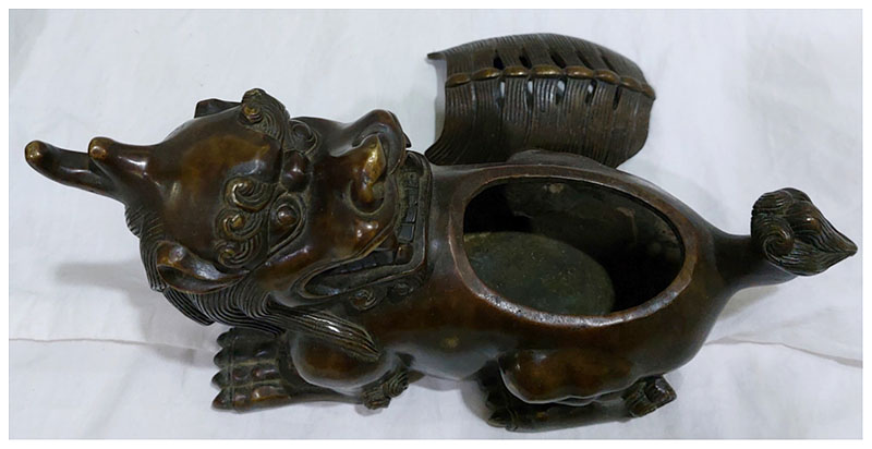 เตากำยาน เตาจุดกำยาน ทองเหลืองสไตล์จีน -มังกร