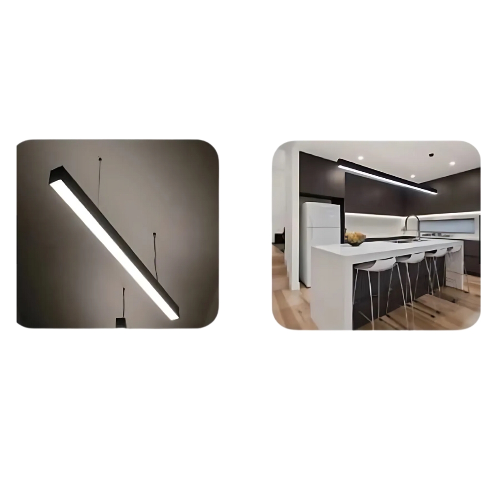 LITON โคมเปล่า T8 ขั้ว G13 รุ่น X-BAR โคมไฟสำนักงาน ไฟห้อย สีดำ โคมไฟนีออนยาวแอลอีดี โคมเปล่า T8