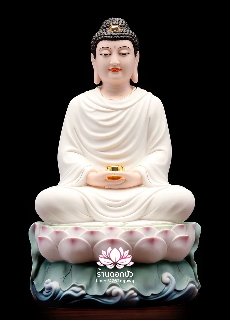 พระพุทธเจ้า (พระยูไล) พระโพธิสัตว์กวนอิม (กวนอิมผ่อสัก) พระกษิติครรภโพธิสัตว์ (ตี่จั่งอ๊วงผ่อสัก) และพระศรีอริยเมตไตรย (หมีเล่อฝอ) ขนาด 12/16 นิ้ว