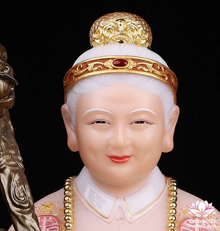 แปะกงแปะม่า ปุนเถ้ากงปุนเถ้าม่า เทพเจ้าที่จีน ประทับนั่งบัลลังก์มังกรคาบแก้ว งานหินอ่อนคุณภาพสูง ขนาด 12/16/19/26 นิ้ว