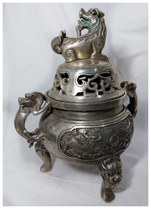 โถ เตาหรือที่ใส่ธูปกำยานสไตล์จีน สูง19.5cm