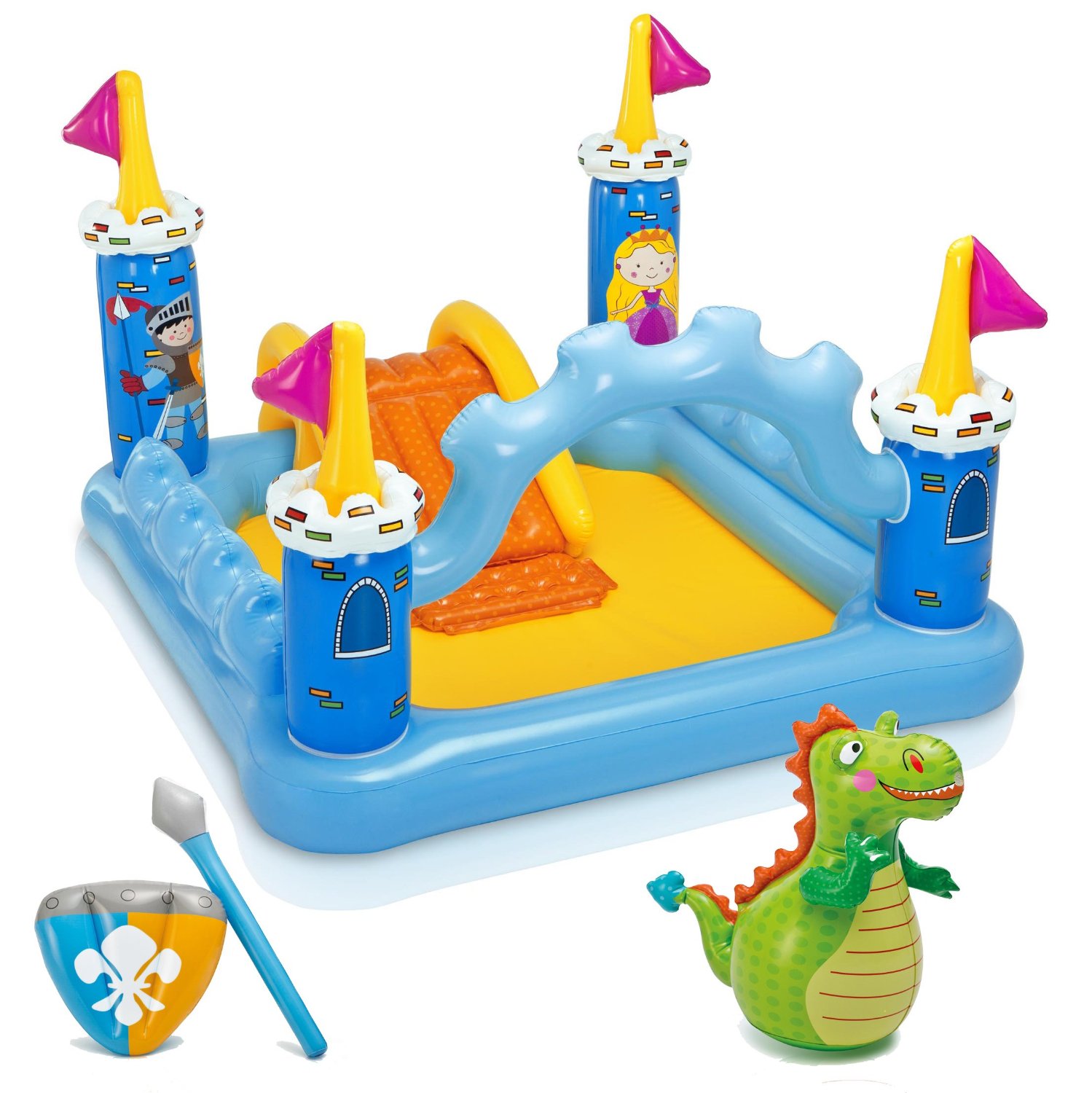 Intex Fantasy Castle Water Slide Play Center สระสไลด์เดอร์ปราสาท 57138 ฟรี สูบไฟฟ้า