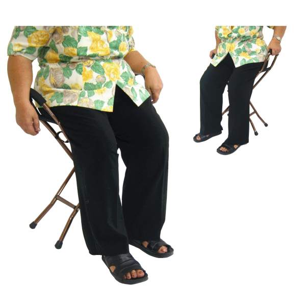 ไม้เท้า เก้าอี้พับได้ พร้อมที่นั่งผ้าไนลอน นั่งได้