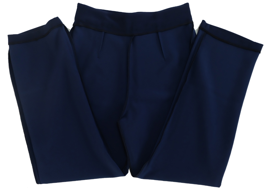 กางเกงขากระบอกเอวสูง ผ้าฮานาโกะ สีกรมท่า Size S M L XL สำเนา