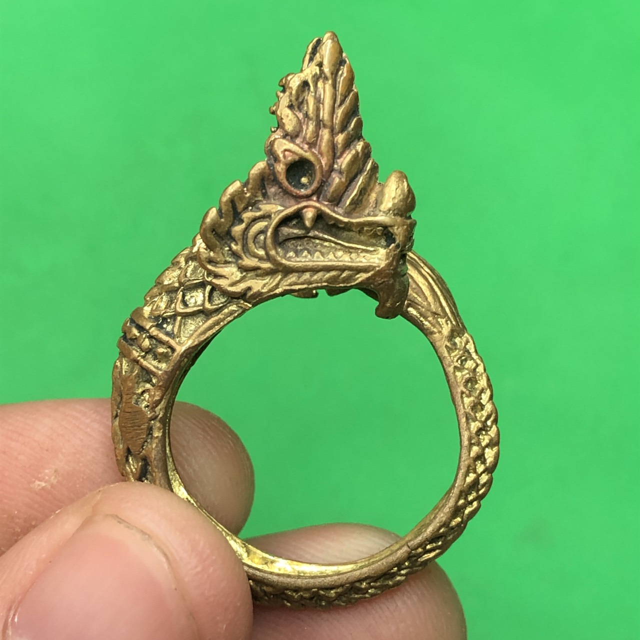 แหวนพญานาค 1เศียร ฟรีไซต์ปรับขนาดได้ | ของนำโชค แหวนพญานาคนาคราช แหวนพญานาคลงยา พญานาค