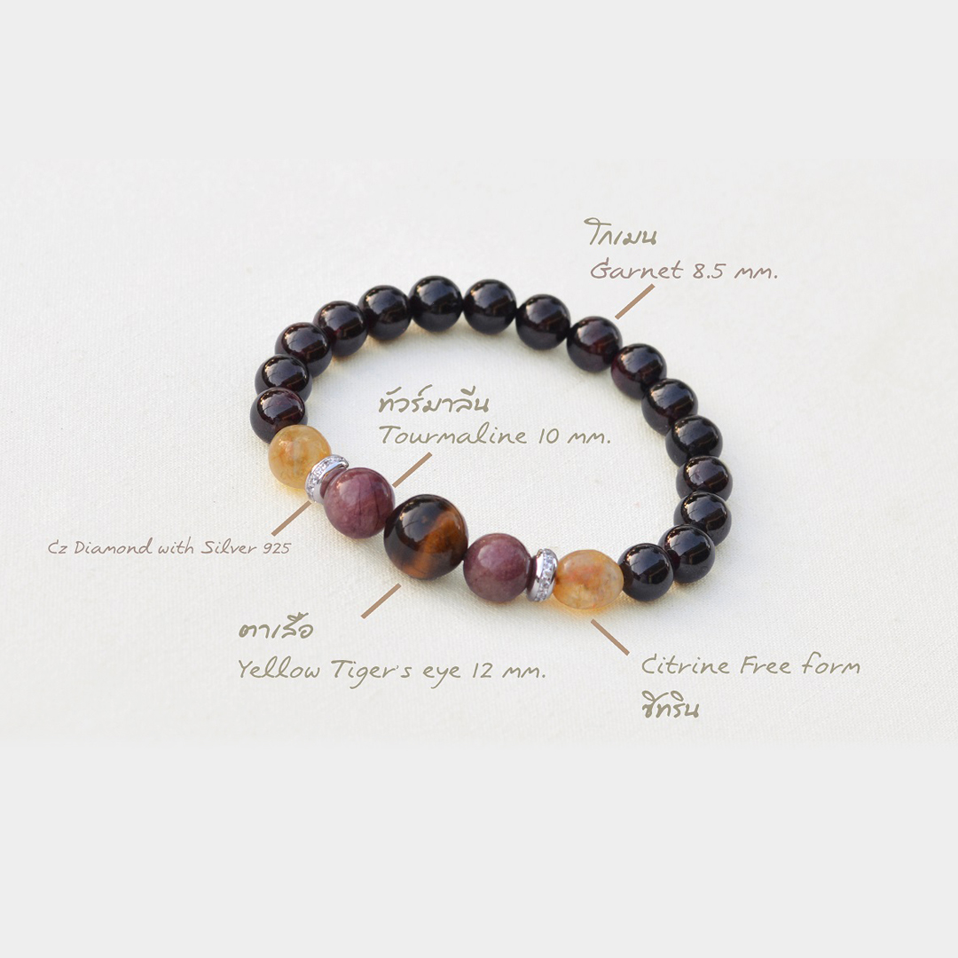 สร้อยข้อมือหินสำหรับเจ้าของกิจการ เสริมโชคลาภ ความสำเร็จ และสุขภาพ