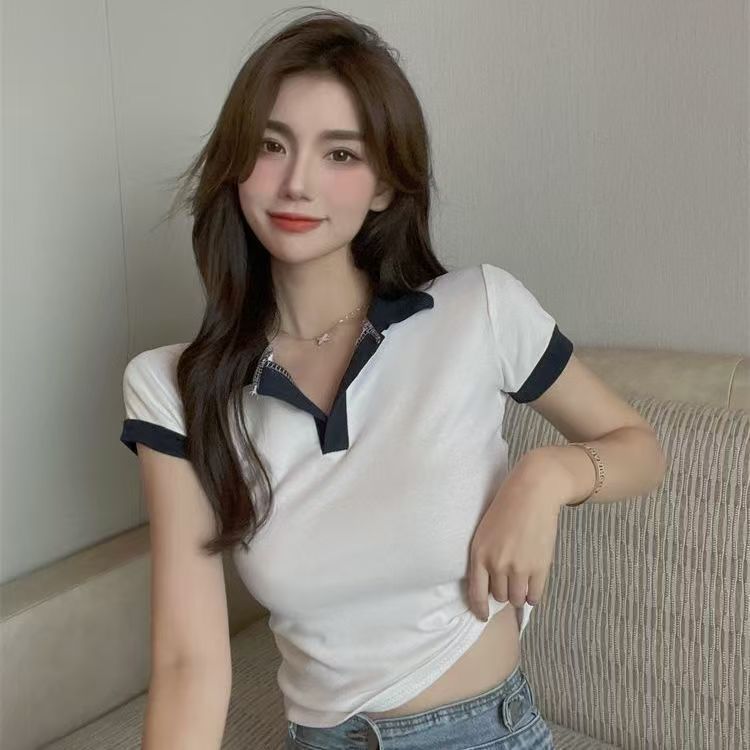 คอปกแขนสั้นทูโทน