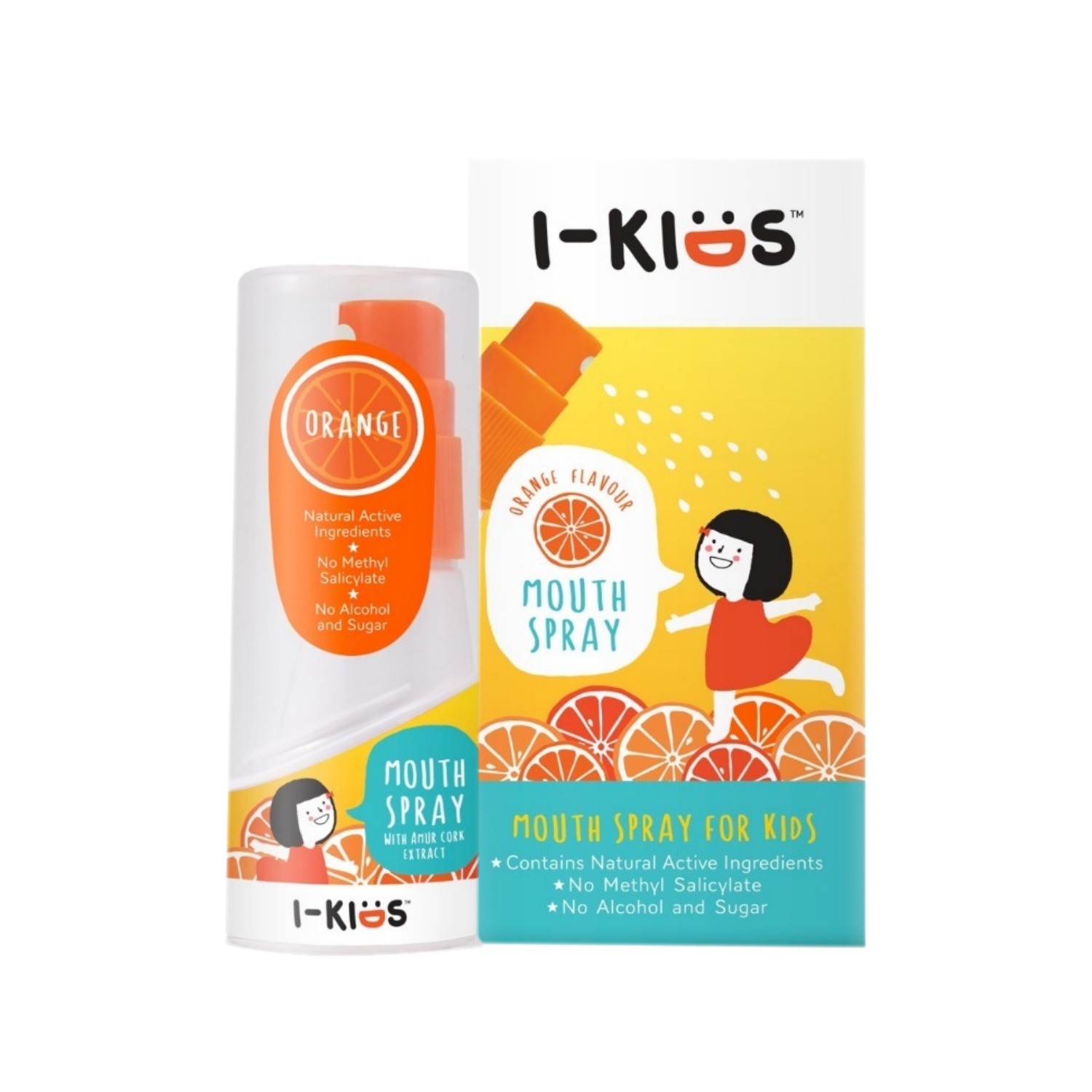 I-Kids mouth spray orange flavour 15ml.