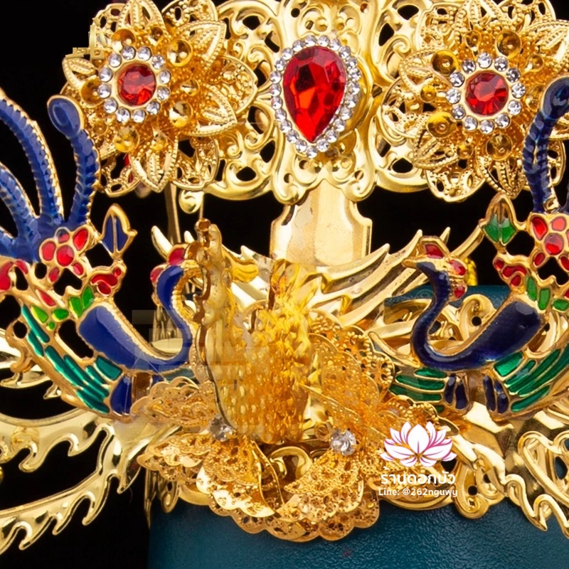 หมวกเทพเจ้าฝ่ายหญิง หมวกเทพนารี หมวกเทวนารี หมวกพระโพธิสัตว์กวนอิม หมวกพระจีน หมวกกิมซิ้น