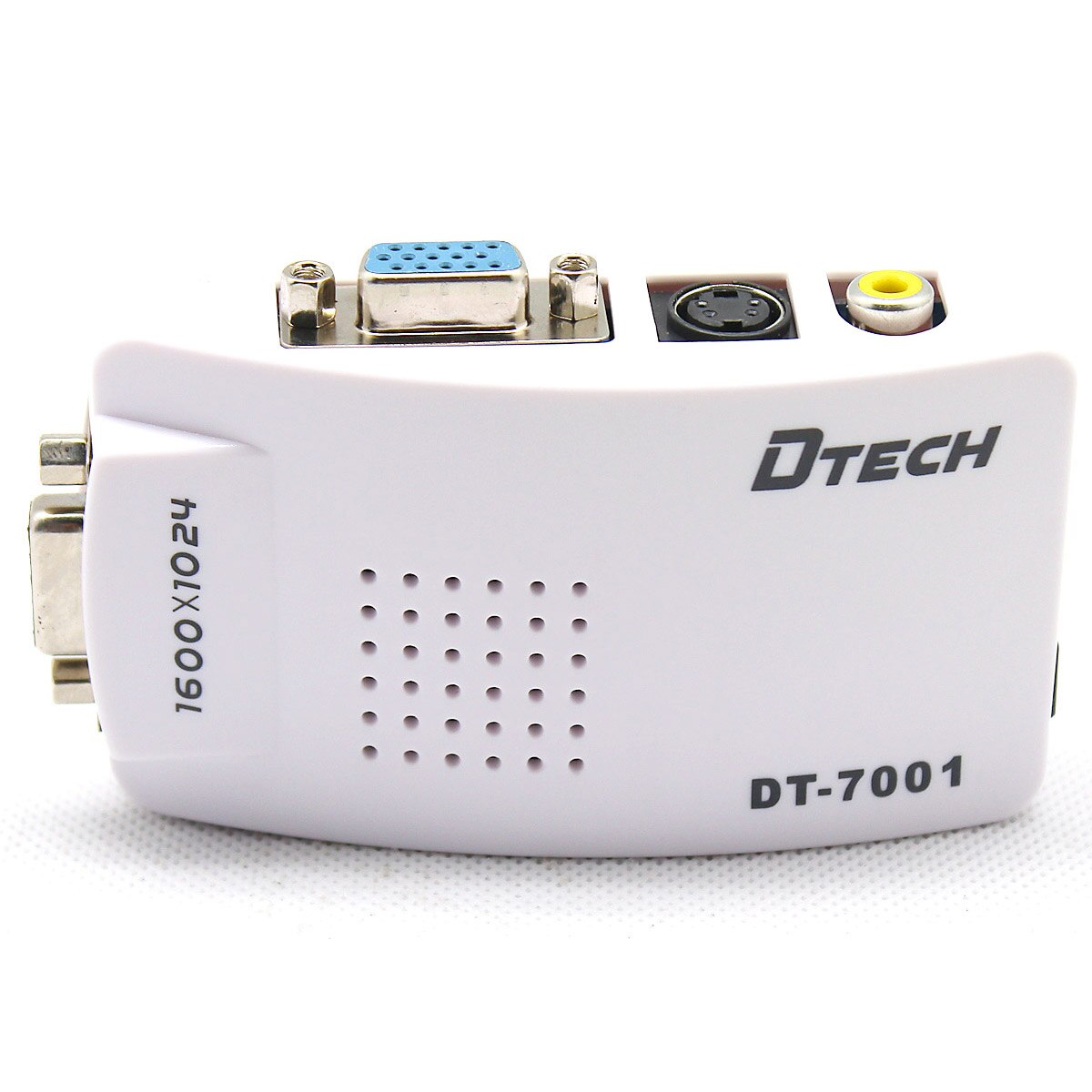 ตัวแปลงสัญญาณ PC TO TV ( VGA TO AV ) สีขาว ; D-TECH / AT008 / DT-7001