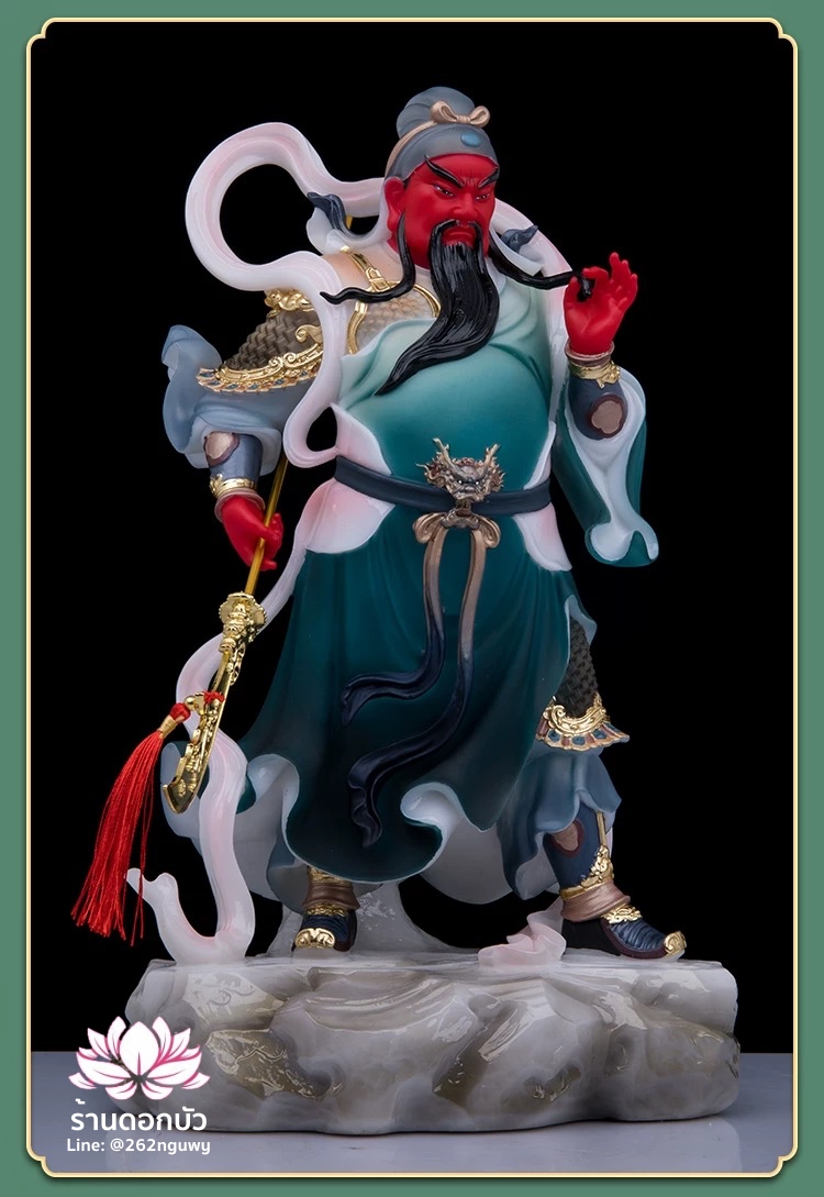 เทพเจ้ากวนอู และพระเวทโพธิสัตว์ (อุ่ยท้อผ่อสัก) งานหินอ่อนคุณภาพสูง ขนาด 12/16/19 นิ้ว