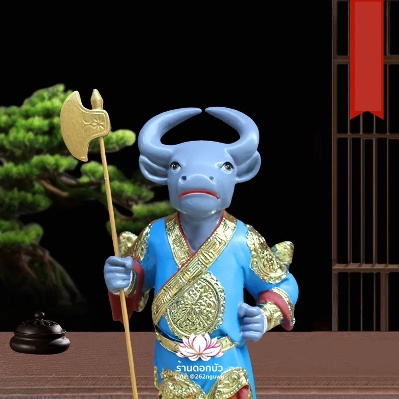 ยมบาลหัววัวหัวม้า ยมทูตหัววัวหน้าม้า งานเรซิ่น ขนาด 12/16 นิ้ว