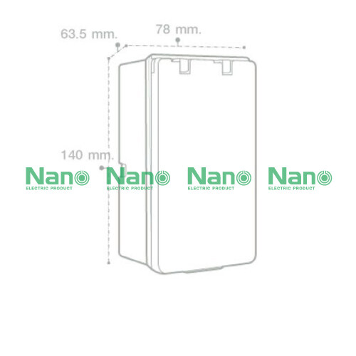กล่องกันน้ำ บ็อกกันน้ำ Nano 2x4 แนวตั้ง ฝาทึบ 406
