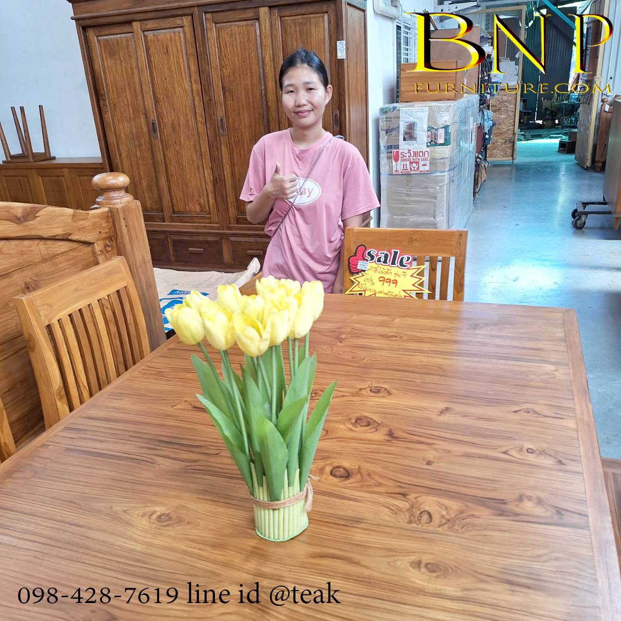 โต๊ะทานข้าว 8 ที่นั่ง รุ่น สุดประหยัด