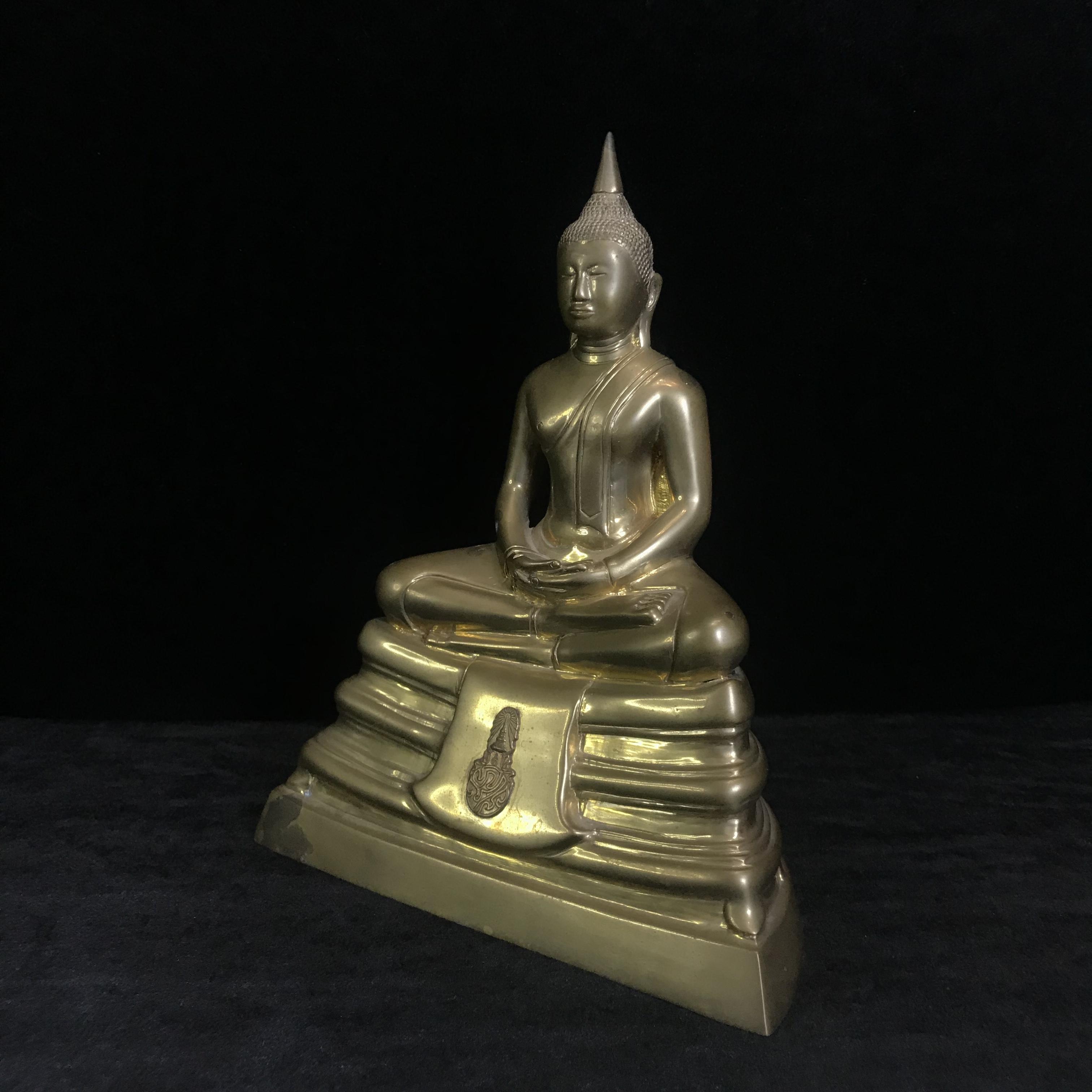 พระบูชาพระพุทธโสธร ภปร. รุ่นย้อนยุค ปี2539 กาญจนาภิเษกครองราชสมบัติครบ 50ปี หน้าตัก 5นิ้ว หมายเลข02058