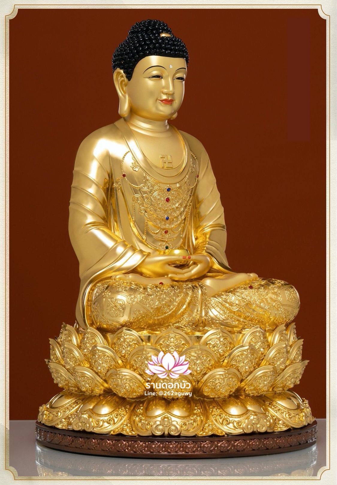 พระพุทธเจ้า (พระยูไล) พระโพธิสัตว์กวนอิม พระกษิติครรภโพธิสัตว์ พระศรีอริยเมตไตรย งานเรซิ่น ขนาด 12/16/19/26 นิ้ว