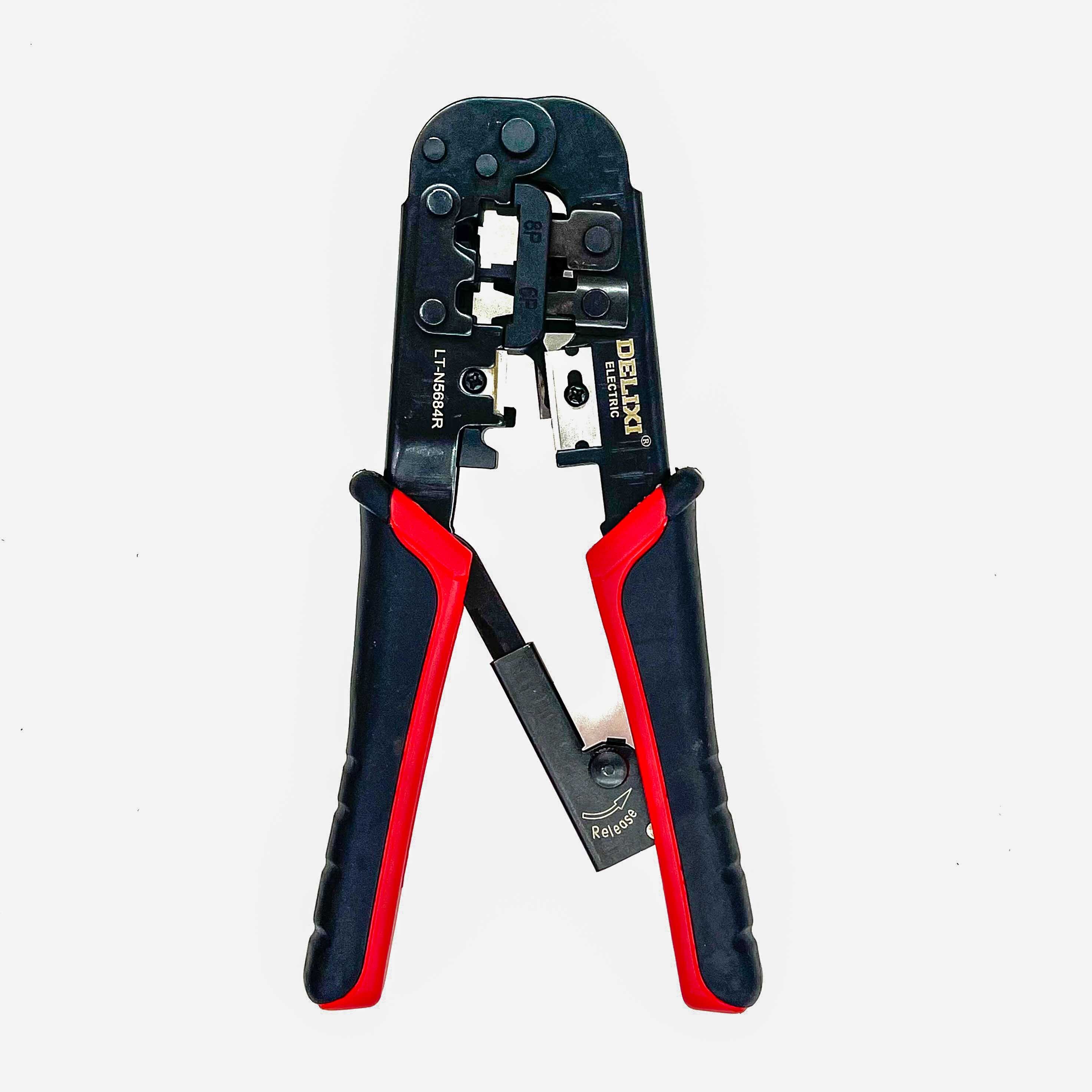 DELIXI คีมเข้าหัวสายแลน RJ45 รุ่น LT-N5684R คีมเข้าหัวแลน RJ11