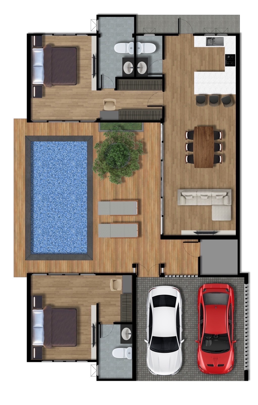 For Sale : Thalang, New Pool Villa @Soi Banjar, 2 Bedrooms 2 Bathrooms